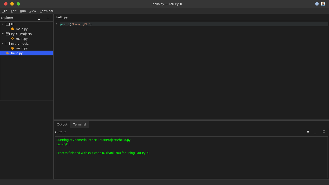Lau-PyDE Screenshot 1